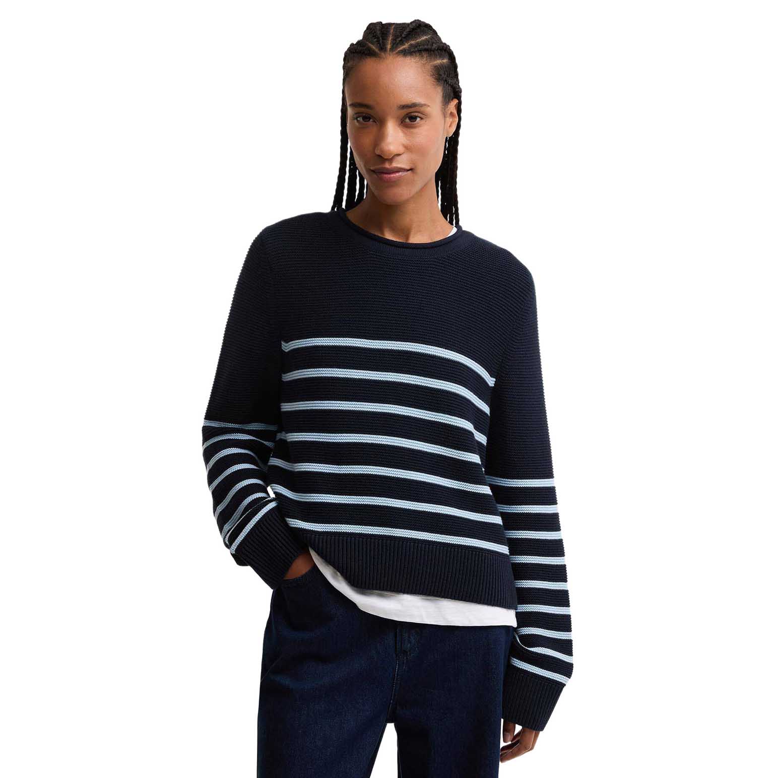 Barbour Hinton Striped Crew Neck Jumper